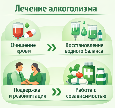 лечение алкоголизма в Лениногорске этапы